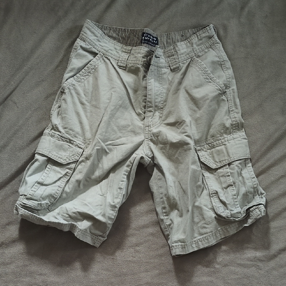 Cargo Tan Utility Shorts with Belt Loops